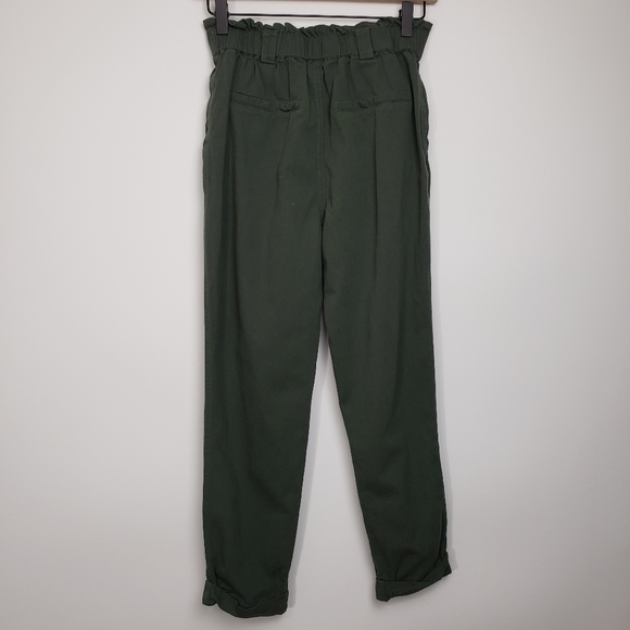 Kendall & Kylie Olive Green Paper Bag Pants - Picture 3 of 7